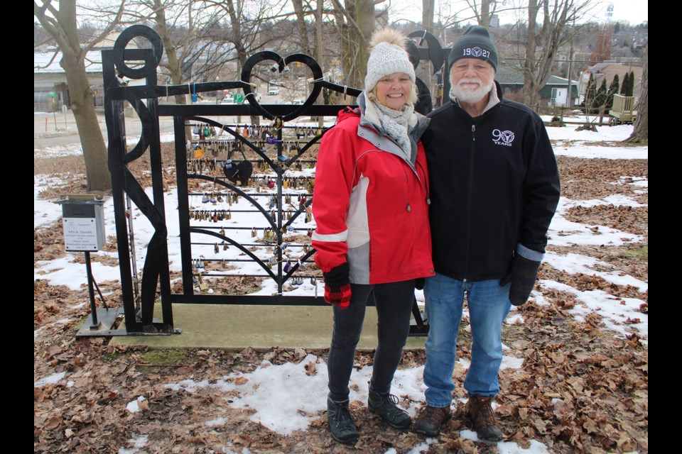 Mary-Ann and David Tinsley weren't able to find their lock they put on nearly 10 years ago, the first on the sculpture.