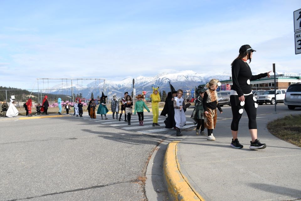 Jasper students marched through town to show off their costumes during the annual Halloween Parade on Thursday, Oct. 31, 2024. The parade went through Alpine Summit Seniors Lodge so residents could see the costumes.