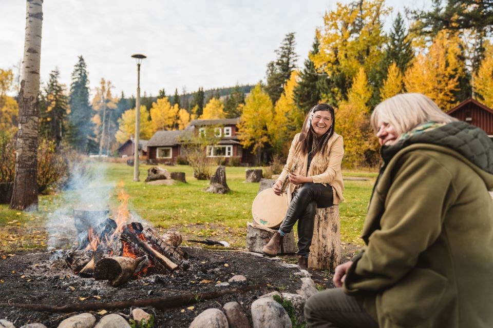 Matricia Bauer of Warrior Women enjoys sharing stories and knowledge through Warrior Women’s Fireside Chats. | Roam Creative & Indigenous Tourism Alberta