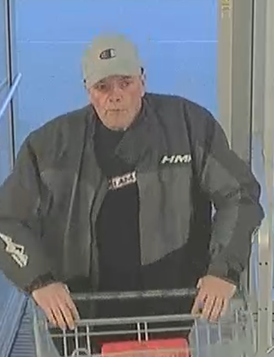 A photo of a shoplifting suspect at a Carmichael Lane business in Hinton, Alta.