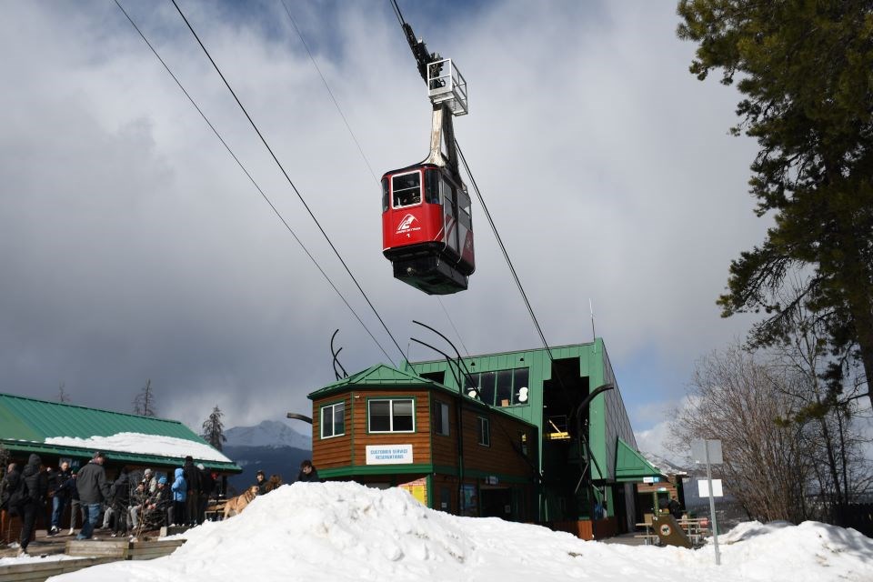 The lower station of the Jasper SkyTram in Jasper National Park on Saturday, March 22, 2025.