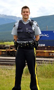 Const. Patrick Vallee, originally from Trois-Rivières, Que., is the Japser RCMP's newest member. Sarah Makowsky photo