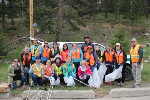 More than 20 staff from Mountain Park Lodges managed to fill up at least 10 bags of garbage in May 2016. Photo - P. Clarke