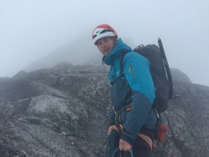  The last picture of Ryan Titchener on Pigeon Spire, in Bugaboo Provincial Park, before his accident on July 15. Submitted photo.