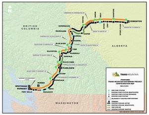 The proposed expansion of the pipeline will runnfrom Strathcona County, Alta., to Burnaby, B.C. Kinder Morgan photo. 