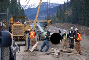 The federal government approved Kinder Morgan’s Trans Mountain pipeline expansion, Nov. 29. The $6.8-billion project envisions tripling the amount of oil transported by pipeline running directly through JNP. Kinder Morgan photo. 