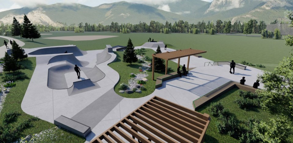 updated skatepark concept art