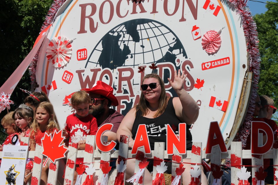 The Rockton Agricultural Society float was a hit in the Lynden Canada Day Parade.