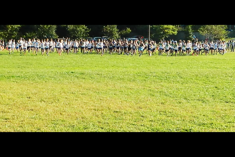 Runners begin last year's boys varsity race