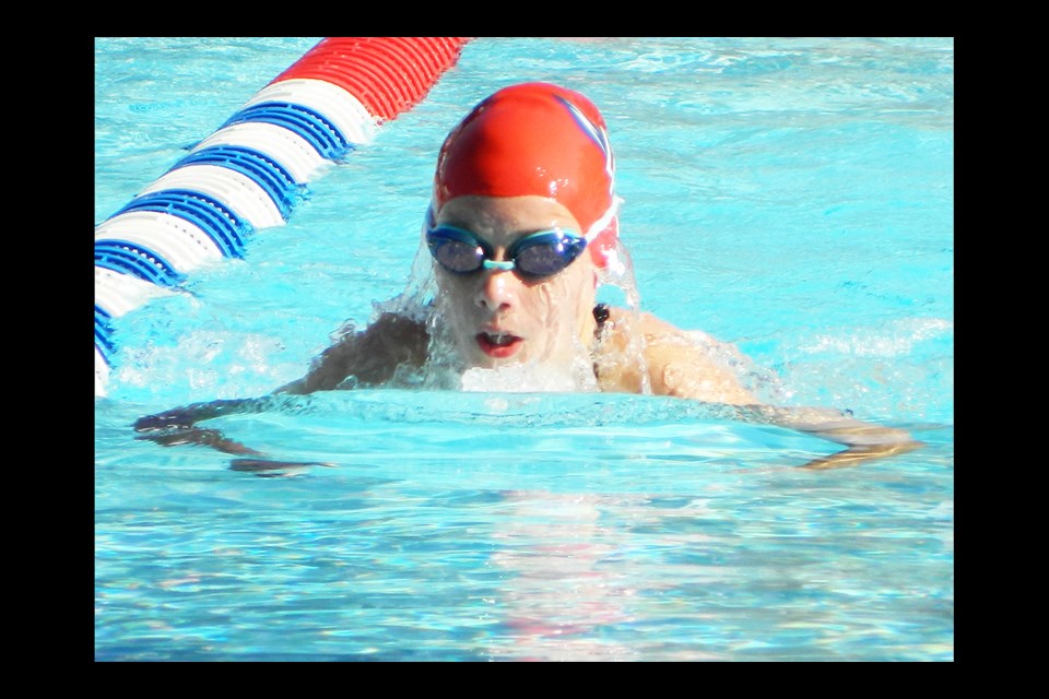 Allison Ervin of Dominion Hills swims in the girls age 11-12 ndividual medley race at the Northern Virginia Swimming League's individual all-star meet.