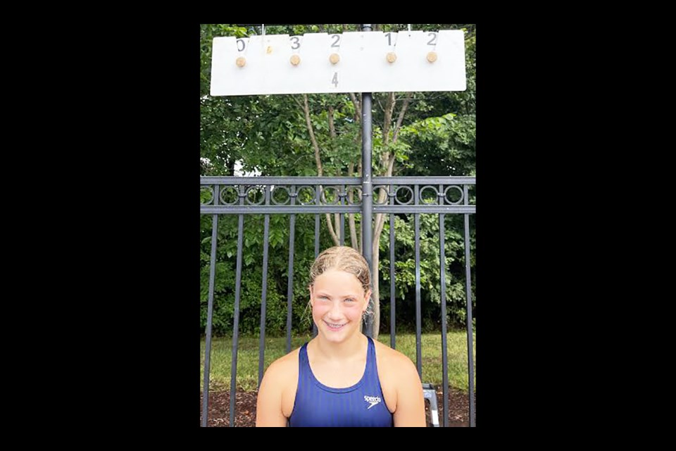 Kent Gardens' swimmer Caroline King set a recent new team record of 32.12 in the girls age 11-12 butterfly.