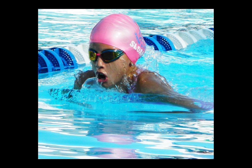 Sloane Nguyen of Kent Gardens pool won the 8-under individual medley race at the Northern Virginia Swimming League's individual all-star meet.