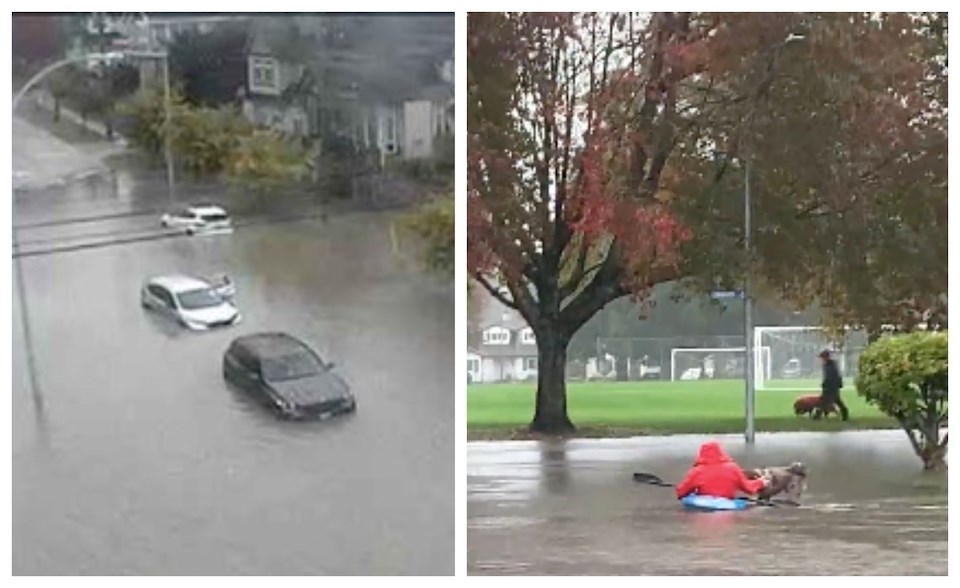 Flooding in Vancouver: Videos show huge floods, street kayak - New West ...