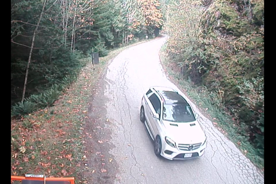 Police want to speak with the driver of a white Mercedes SUV that was on Hicks Lake Road on Oct. 25 2024.