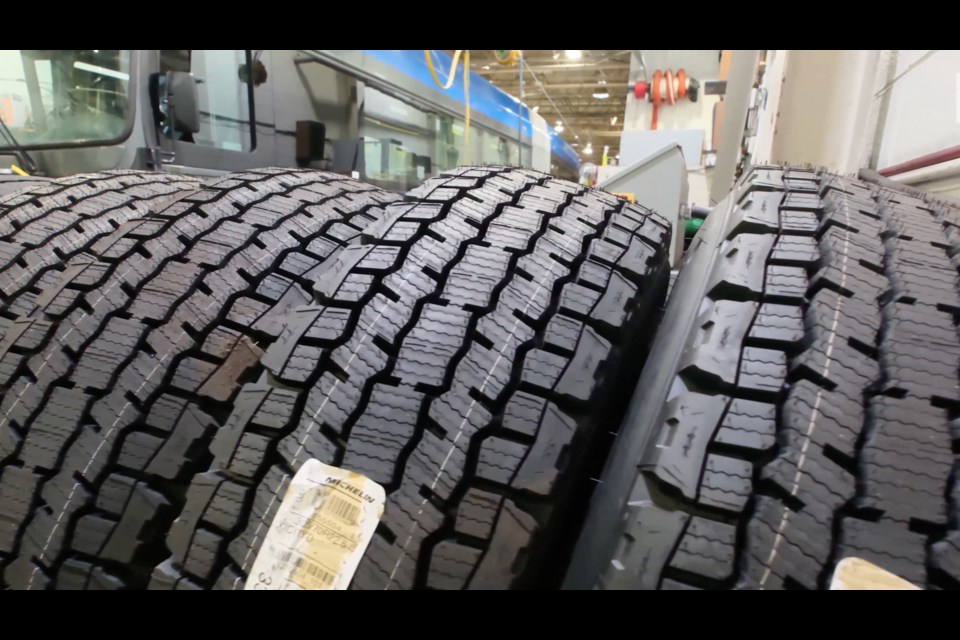 Michelin Grip D tires will be put on a select number of buses that travel key routes in Metro Vancouver. 