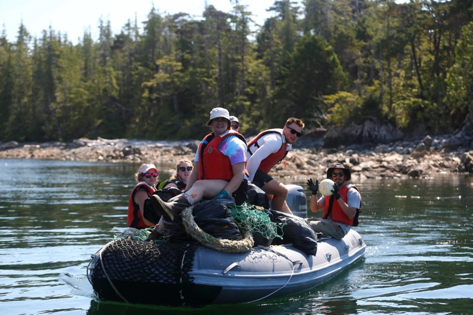 Bluewater Adventure's 12-person crew just wrapped up two weeks living on a sailboat and removing marine debris and garbage from saʴý's coast, working with two other boats to clean up the shoreline. 