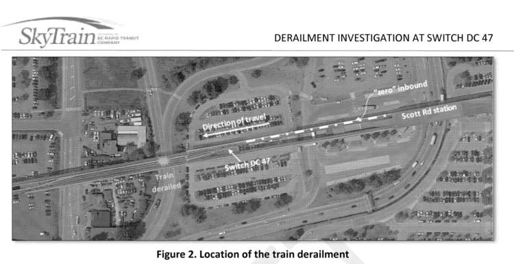 Map of derailment