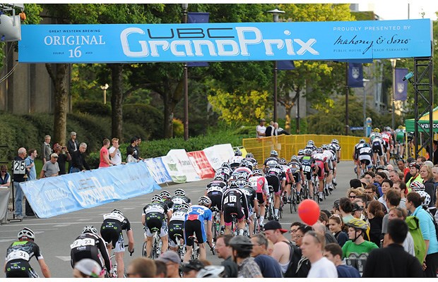 Cyclists from around the world competed in the inaugural 40-lap, 39-kilometre UBC Grand Prix Tuesday.