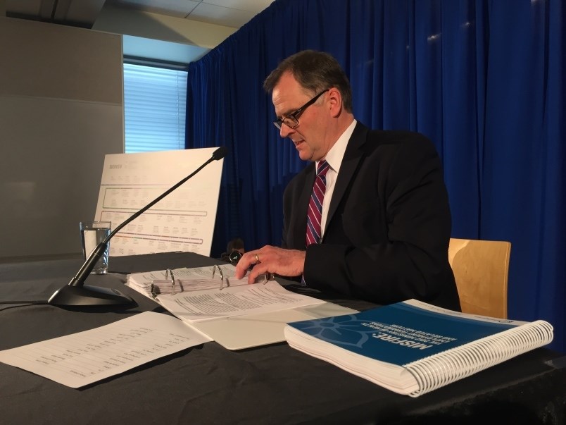 Ombudsperson Jay Chalke presented a 488-page report on Ministry of Health firings. Photograph By P