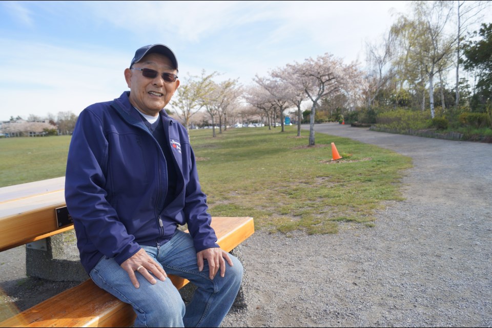 Rick Yodogawa, above, at Garry Point Park, grew up in Steveston after being born in 1947 in Greenwood, B.C., which served as a Japanese internment camp for “alien enemies of the state.” He said the Stevetson Martial Arts Centre helped heal the community. Photo by Graeme Wood/Richmond News.