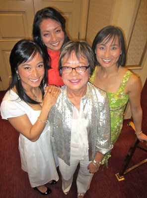 Fei Wong-with her daughters Elizabeth, Andrea and Sarah-was on hand at the 2012 Business Laureates of B.C. Hall of Fame fundraising dinner to see her late husband Milton Wong honoured for his outstanding business achievements and enduring contributions to community.