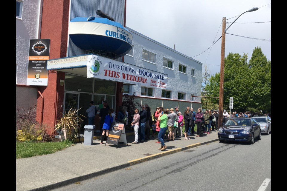 More than 4,000 people passed through the doors of the Times Colonist Book Sale on Saturday, May 6, 2017.