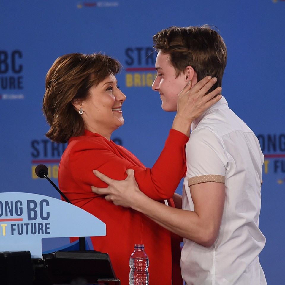 Christy Clark with Hamish