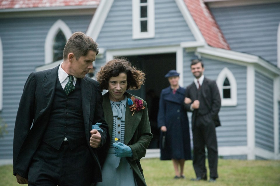 Ethan Hawke is Everett Lewis and Sally Hawkins is Maud Lewis in Maudie, screening June 26 as part of the Last Mondays at the Movies series.