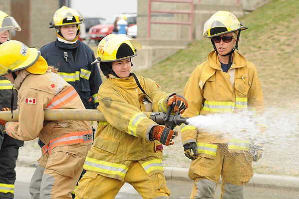 Female firefighters from Metro Vancouver fire departments hosted a fire fighting and mentorship camp for 17 girls aged 16 to 19.