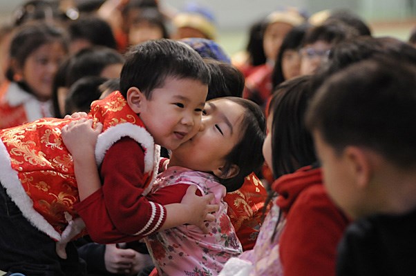 Students celebrated Lunar New Year at St. Francis Xavier school last Friday. Children of all ages took part in the event, which featured traditional songs and dances. The school population is more than 90 per cent ethnically Chinese.