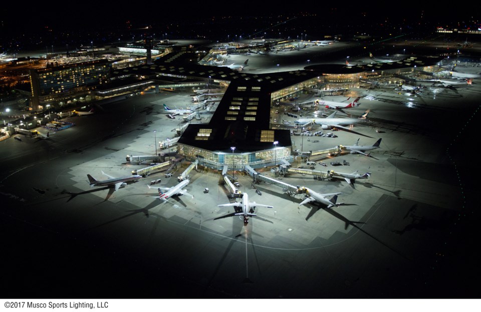 LED lights at YVR