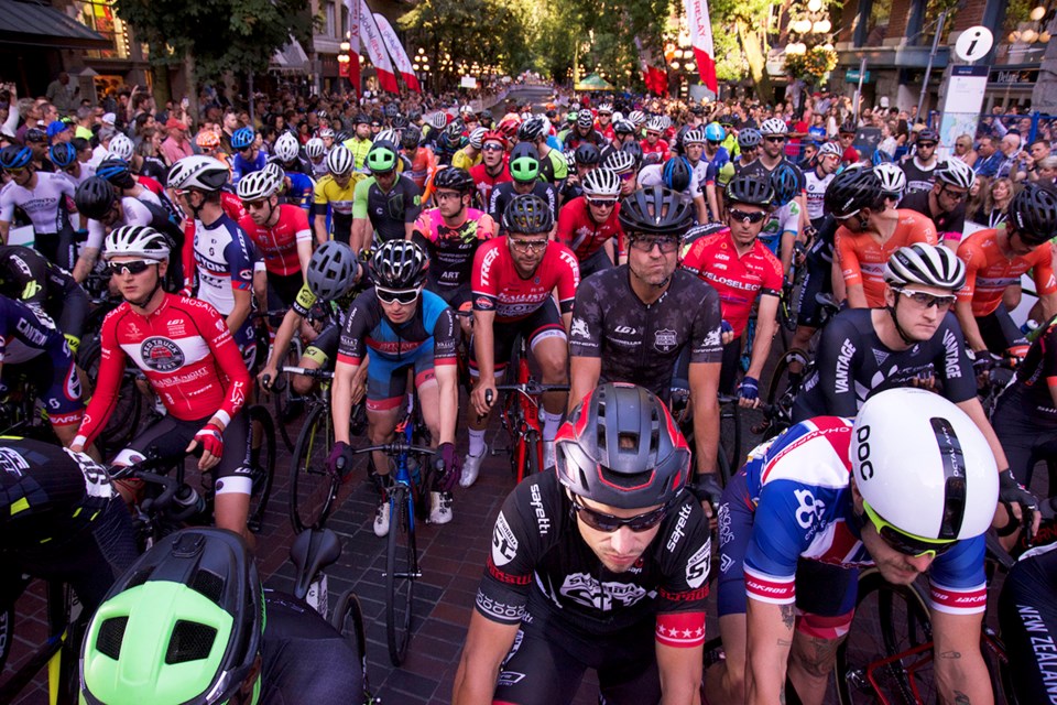 This year's Global Relay Gastown Grand Prix set a record for the number of competitors: 146 men and 79 women. Crowds lined the downtown streets for the 60km race July 12, 2017.