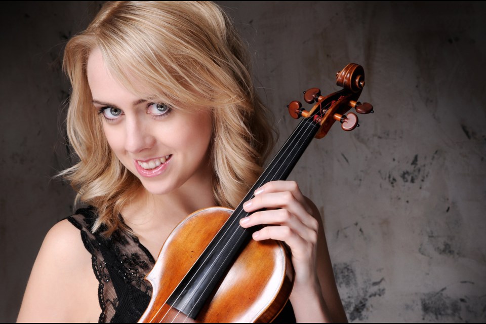 British violinist Kerenza Peacock appears with the West Coast Symphony for the opening concert of the Music at Queens series.