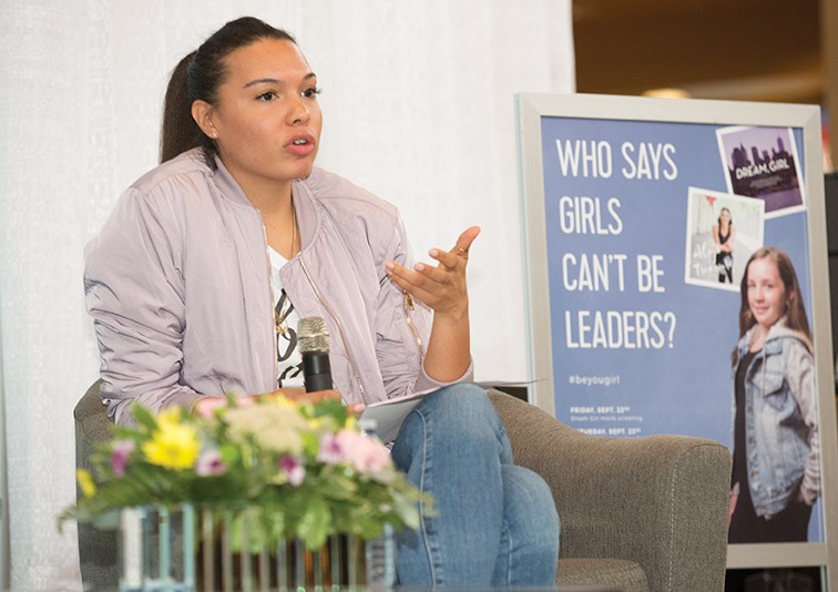 Olympic high-jumper Alyx Treasure was at Pine Centre Mall on Saturday as part of BeYou, an event all about empowering young girls. Citizen Photo by James Doyle