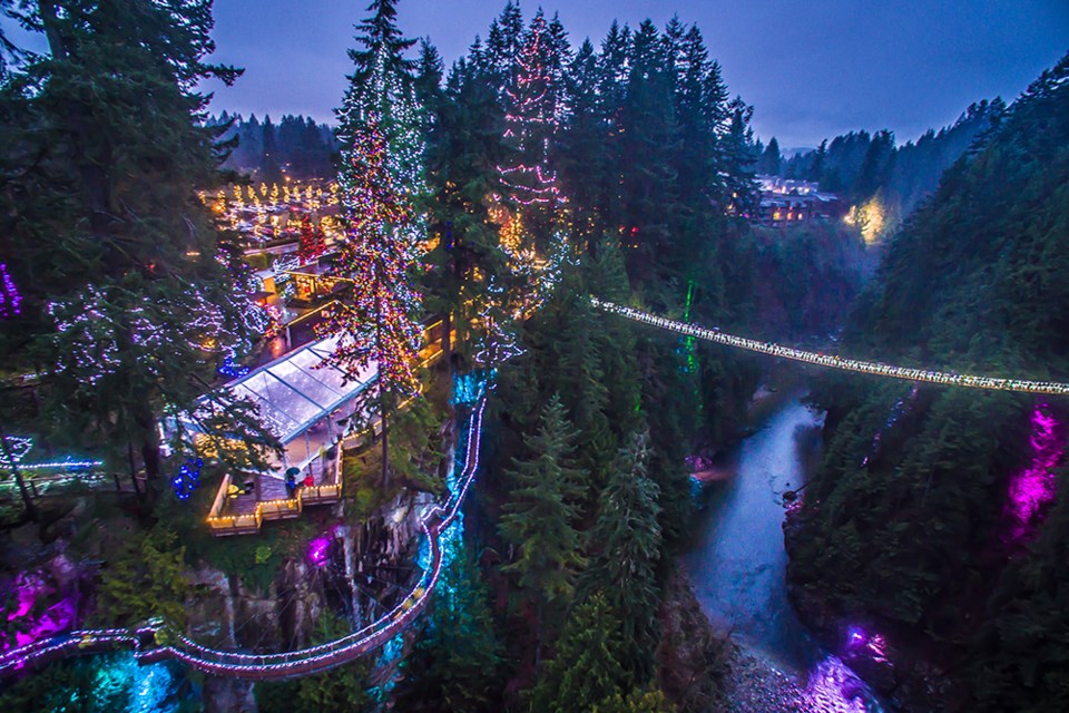 Canyon Lights at Capilano Suspension Bridge Park run from now until Jan. 28.