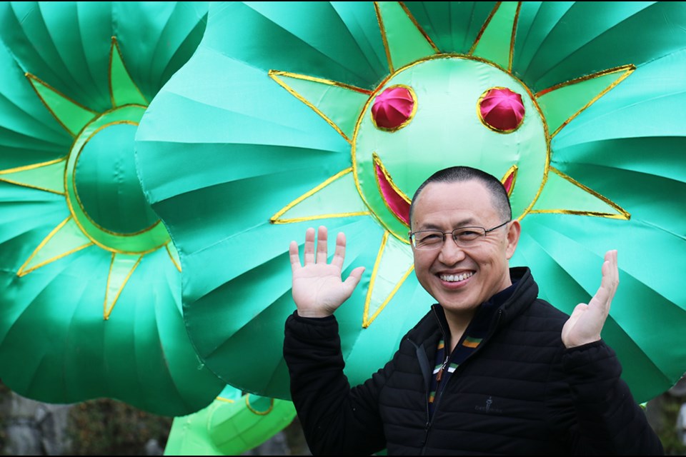 Chinese cultural festival attaché Bin Zhu at the behind-the scenes tour on Monday.