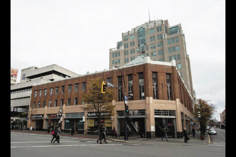 Sussex Building on Douglas Street at Broughton Street.