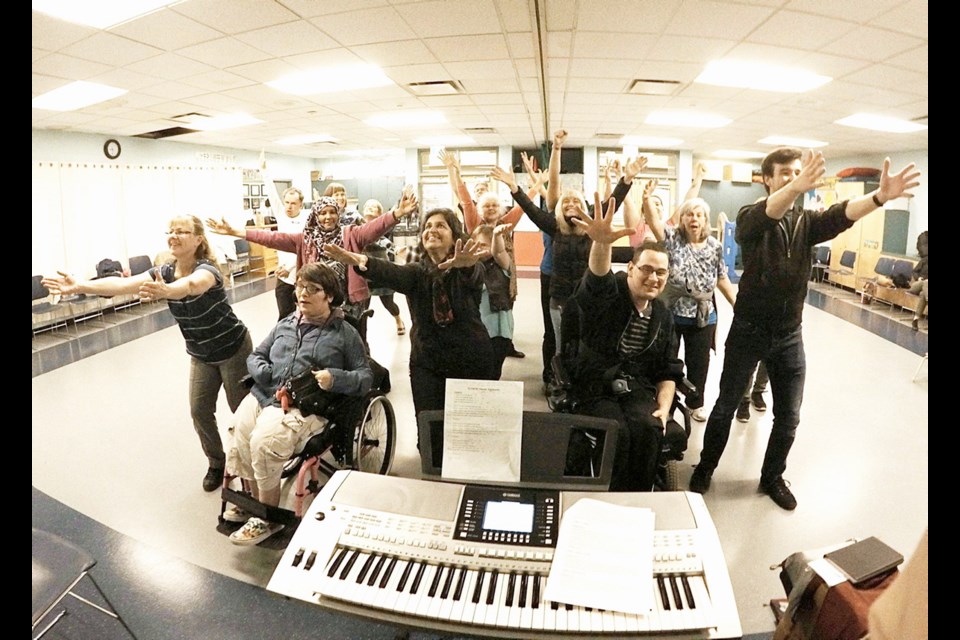 The REACH! Performing Company includes differently abled performers and volunteers from local high schools, UVic School of Music and the Canadian College of Performing Arts.