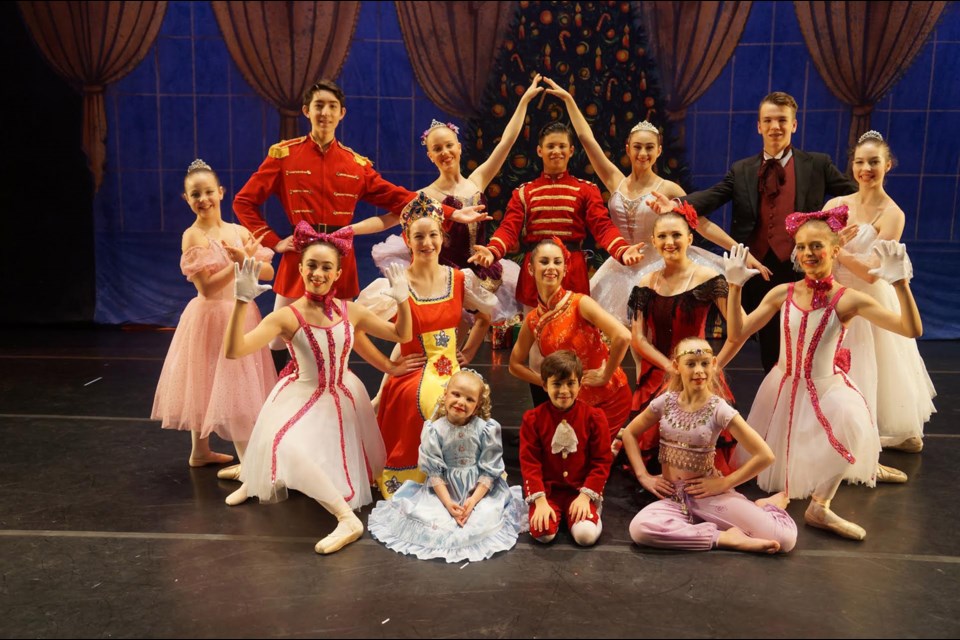 New Westminster and Burnaby dancers featured in this year's Royal City Youth Ballet Nutcracker. Top row, left to right: Addison Gosselin, Sebastian Pateman, Madison Stocker, Kristian Arciaga, Megan Schwartz, Michael Paul, Kennedy Gosselin. Middle row, left to right: Julia Schwartz, Lauren Gosselin, Anne Hodges, Claudia Stevens, Jenna Bevacqua. Bottom row, left to right: Sydney Schiebler, Nicholas Schwartz, Aimie Charles.