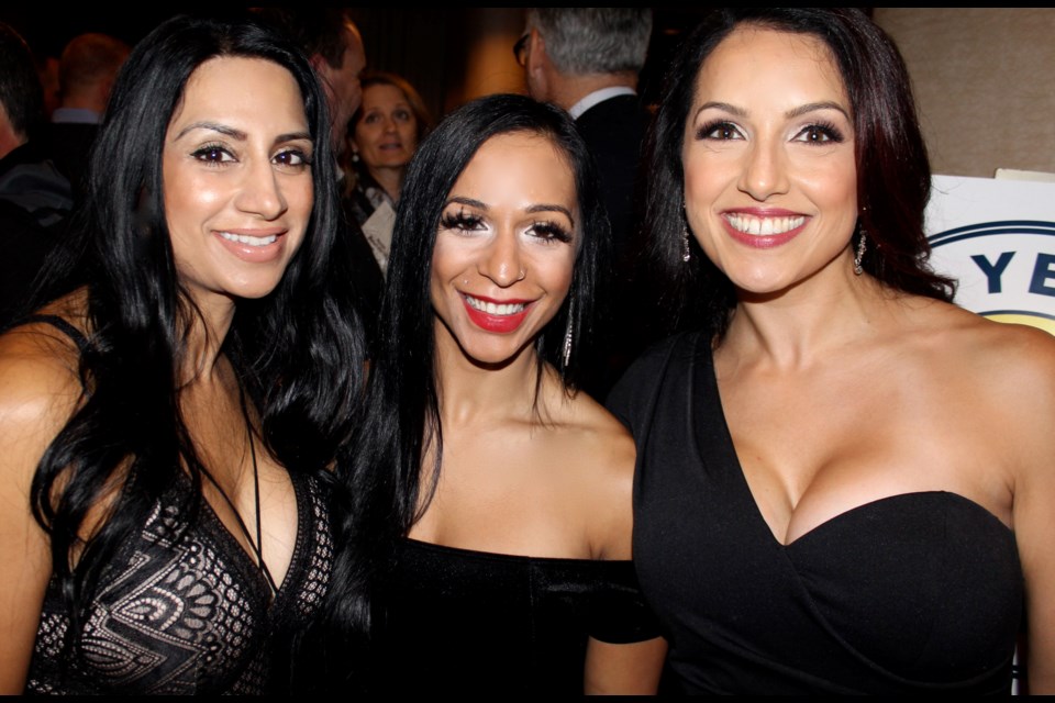 VPD detectives Anisha Parmar and Sandy Avelar flank former gang associate Robyn Gill at the Odd Squad soiree. The three women have started a new initiative called Her Time — a gang intervention program aimed at young girls.