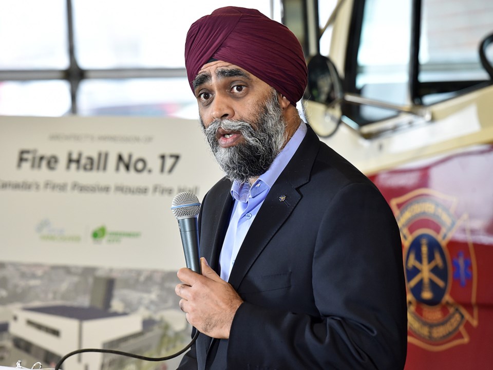 Harjit Sajjan, the minister of national defence and MP for Vancouver South, spoke on behalf of Jim C