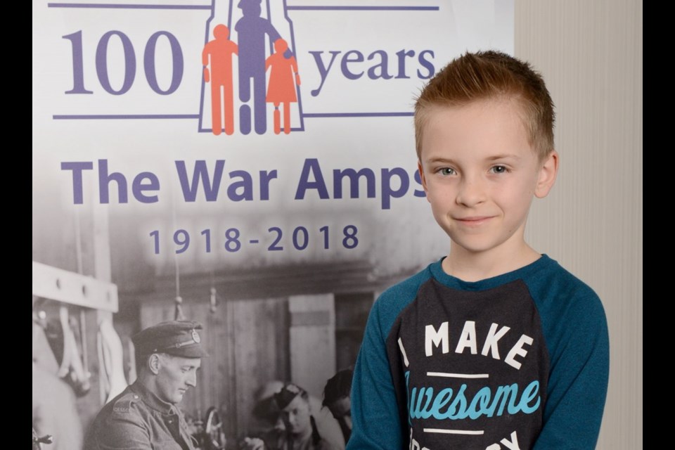 Lincoln Davis, 7, of Victoria recently returned from the 2018 saʴý Child Amputee seminar, which helped mark the 100th anniversary of the War Amps by bringing together child amputees from across saʴý