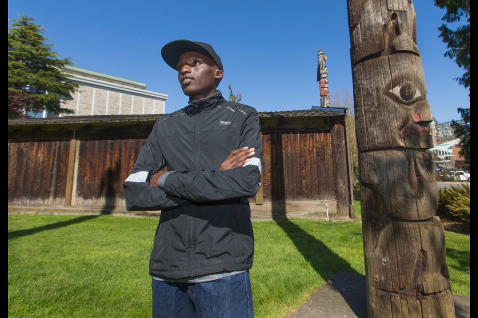 VICTORIA, saʴý: APRIL 27, 2018-Elite runner Haran Kiptoo Simra will race in the saʴý 10K on Sunday in Victoria, saʴý April 27, 2018. (DARREN STONE, TIMES COLONIST). For Sports story by Cleve Dheensaw.