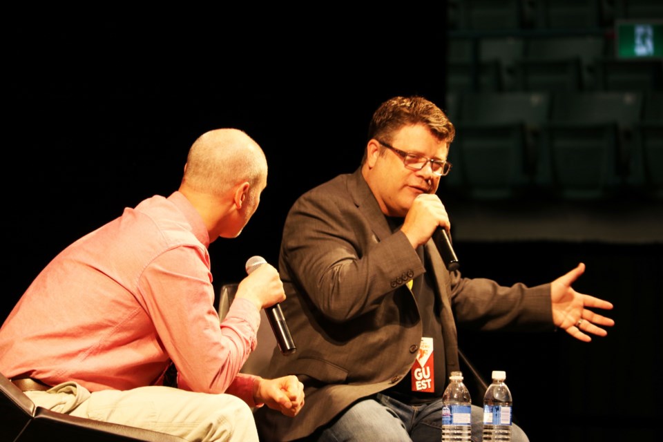 Sean Astin, best known as Lord of the Rings Samwise Gamgee, sat down for a Q&A with reporter Frank Peebles during FanCon at CN Centre Saturday afternoon.