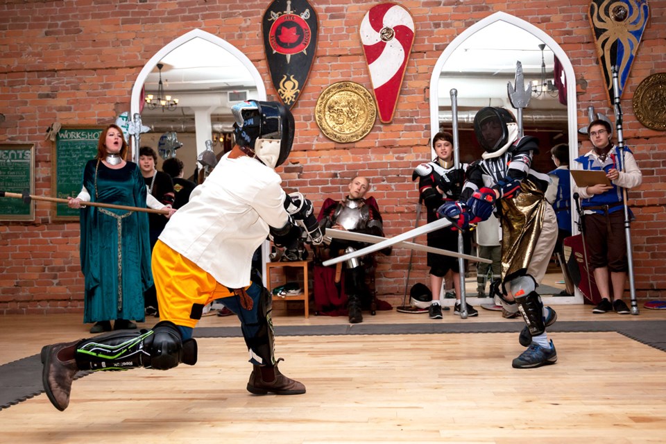 Knight Camp sword fight