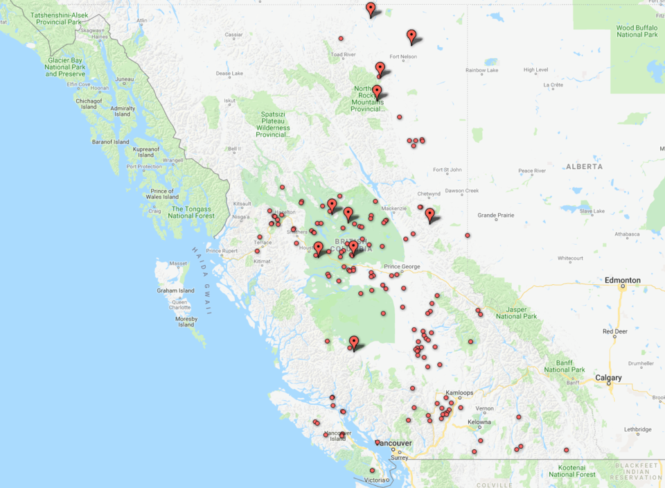 B.C. wildfires, June 21, 2018