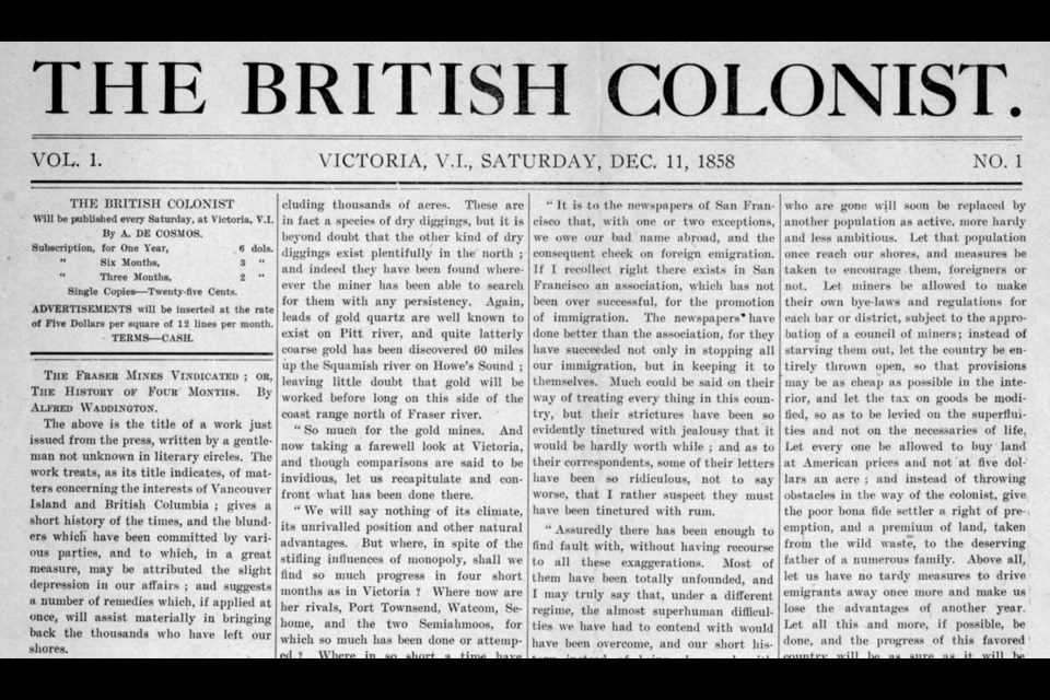 Founder of British Colonist newspaper was a scourge of government