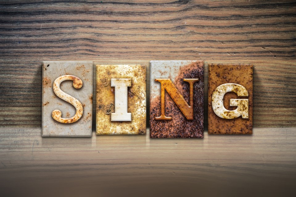 sing, stock photo