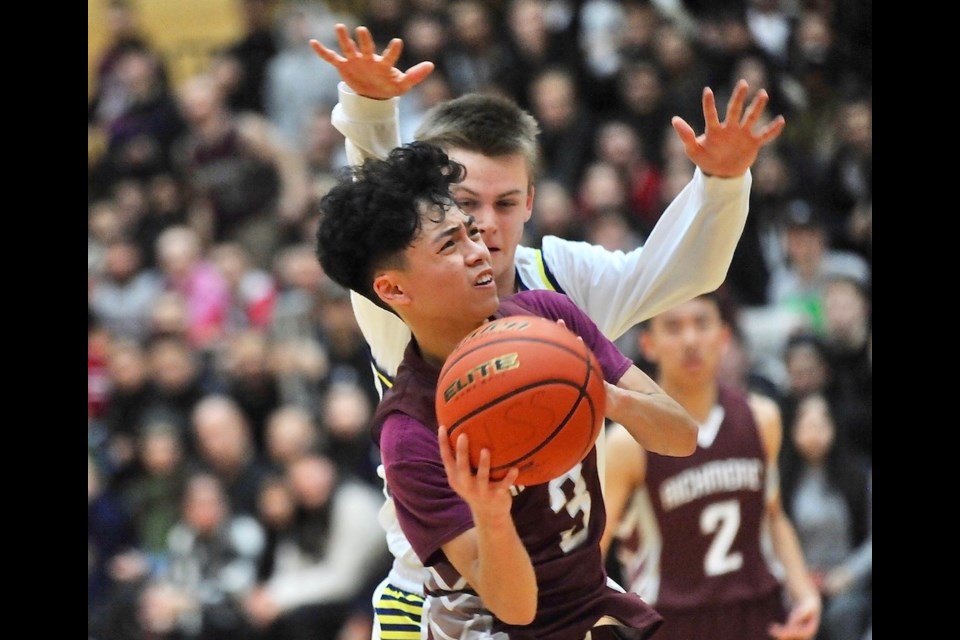 It was a big night for Ace Adano and the Richmond Colts as they rolled to their first city title in four years with an 82-50 win over the MacNeil Ravens in front of a capacity crowd at Steveston-London Secondary.