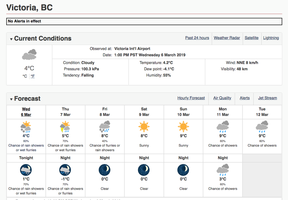 Flurries in the forecast for Greater Victoria through Friday - Victoria ...